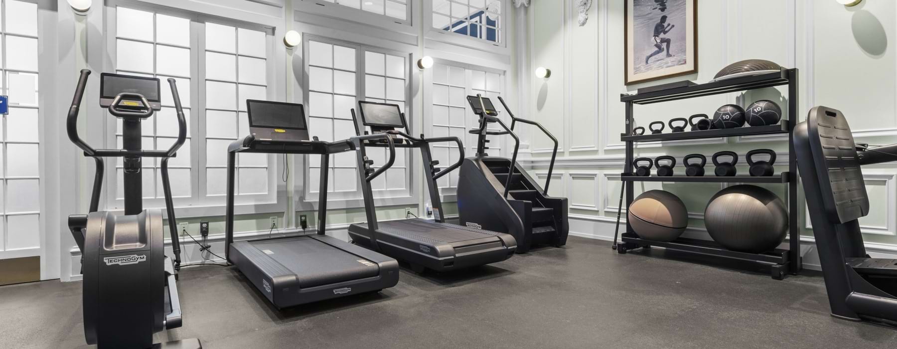 Technogym fitness equipment in a bright gym