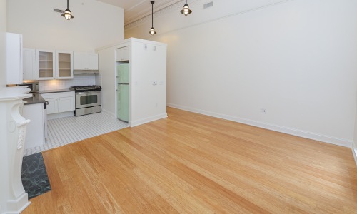 spacious room with natural lighting